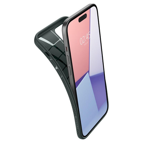 Etui Spigen Liquid Air na iPhone 15 Plus - ciemnozielone