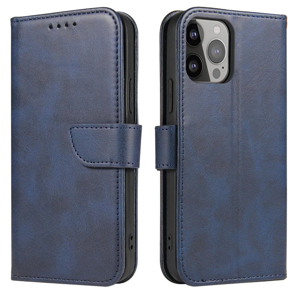 Magnet Case per Samsung Galaxy S23 Flip Cover Wallet stand blu