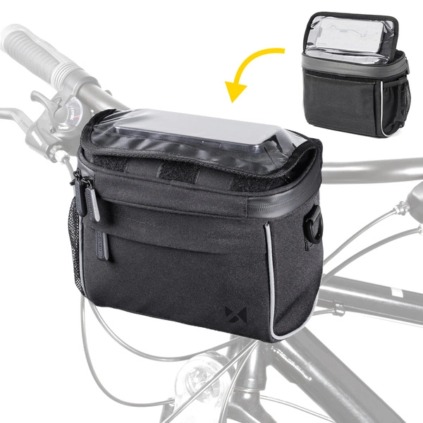 Wozinsky bicycle handlebar bag bike shoulder bag black (WBHBB-01)