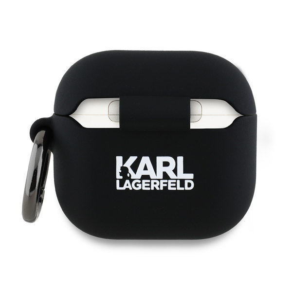 Etui Karl Lagerfeld Silicone Karl Head 3D na AirPods 4 - czarne