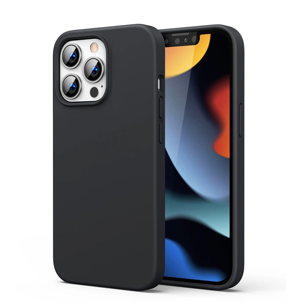 Ugreen Protective Silicone Case gumowe elastyczne silikonowe etui pokrowiec iPhone 13 Pro Max czarny