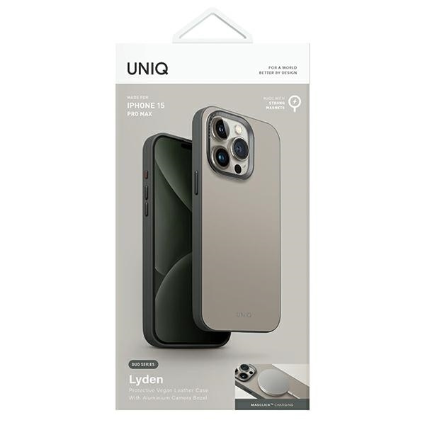 Uniq Lyden DS iPhone 15 Pro Max 6.7&quot; Magclick Charging case beige-green/ivory-lichen green