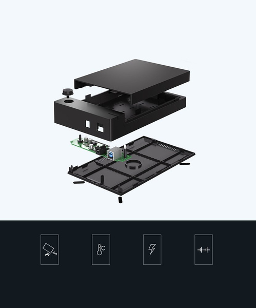 Ugreen HDD bay SATA 3.5 '' HDD enclosure USB 3.0 black (50422)