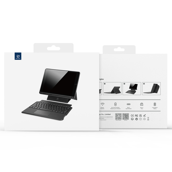 Etui z klawiaturą Bluetooth Dux Ducis DK Series do Apple iPad 10 (2022) - czarne