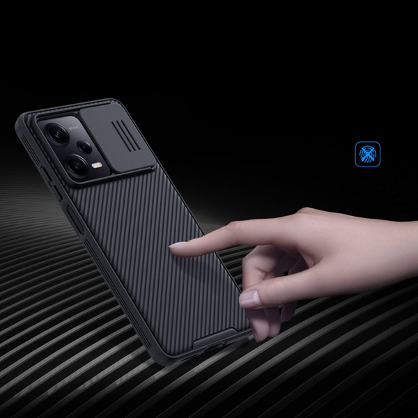 Nillkin CamShield Pro Case etui do Xiaomi Redmi Note 12 Pro / Poco X5 Pro 5G pokrowiec z osłoną na aparat czarne