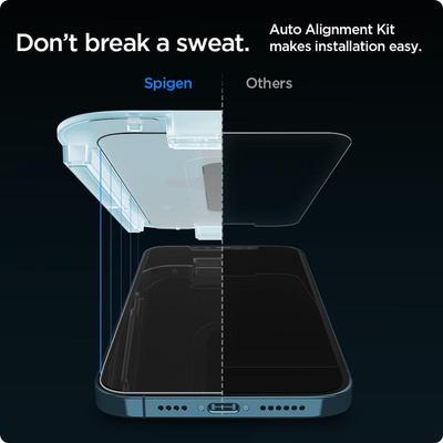 Spigen Glas.tR EZ Fit gehärtetes Glas für iPhone 12 Pro Max - 2 Stk.