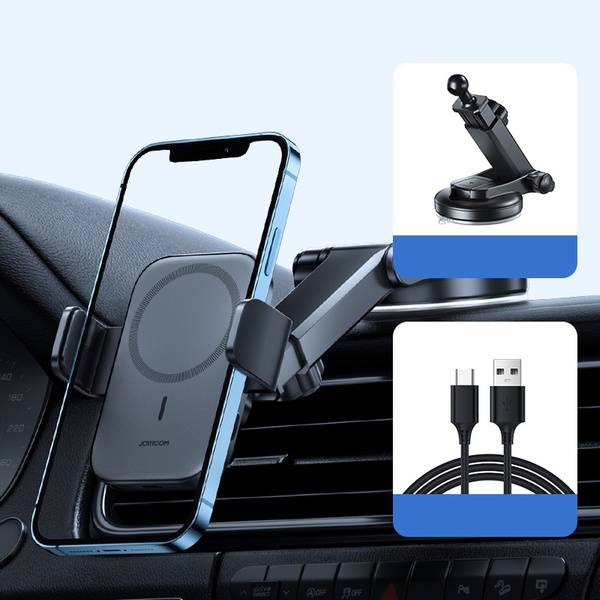 Joyroom Auto-Magnethalterung Qi-Induktionskabelloses Ladegerät 15 W (MagSafe-kompatibel für iPhone) für Armaturenbrett (JR-ZS295)