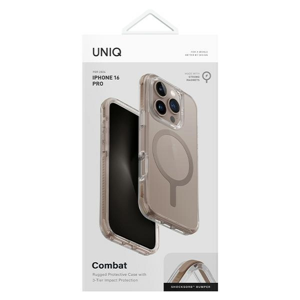 Uniq Combat iPhone 16 Pro 6.3&quot; Magclick Charging case gold/taupe gold