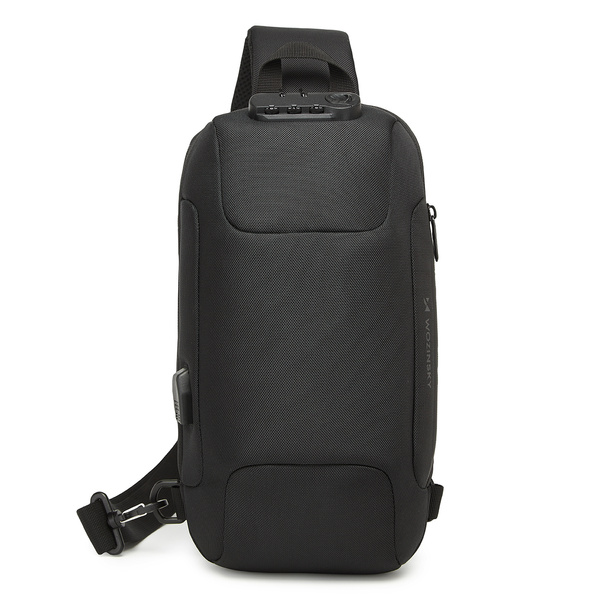 Wozinsky Premium Single Shoulder Anti-Theft City Backpack with Organizer and USB - Black