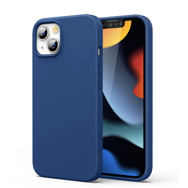Custodia protettiva in silicone Ugreen Custodia in silicone flessibile per iPhone 13 blu