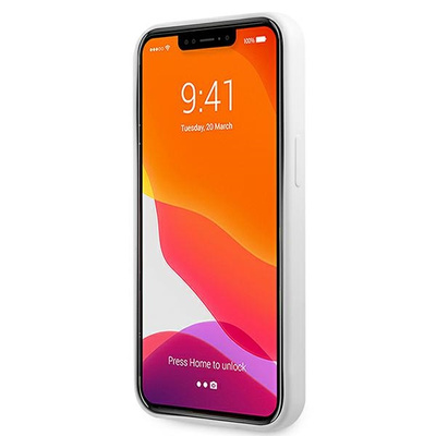 Guess GUHCP13LLS4GGWH iPhone 13 Pro / 13 6,1" biały/white hard case Silicone 4G Logo