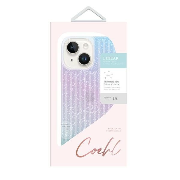 Uniq Coehl Linear Hülle für iPhone 14 – Rosa und Blau