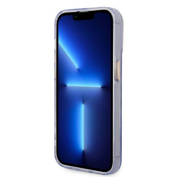 Guess GUHMP14LHTCMU iPhone 14 Pro 6,1&quot; lila/lila Hartschale Gold Outline Translucent MagSafe