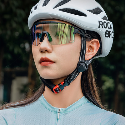 Rockbros Radsportbrille Photochrom, mit UV-Schutz und Korrektureinsatz - Transparent Schwarz