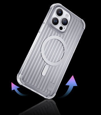 Kingxbar PQY Go Out Series magnetic case for iPhone 14 MagSafe silver