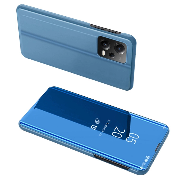 Custodia Clear View per Xiaomi Redmi Note 12 5G / Poco X5 5G cover con flip cover blu