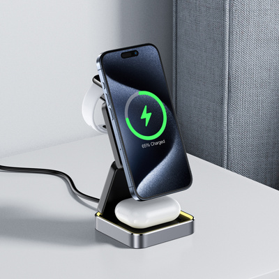 Acefast E20 3 in 1 Inductive Charger - Black