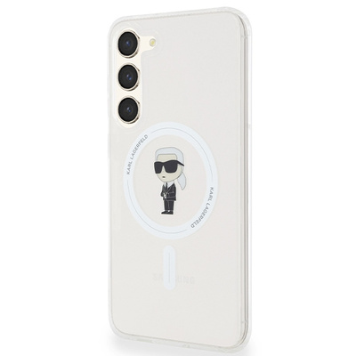 Karl Lagerfeld IML Ikonik MagSafe Hülle für Samsung Galaxy S23+ – transparent