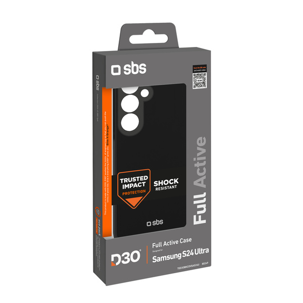SBS Full Active D3O Hülle für Samsung Galaxy S24 Ultra – schwarz