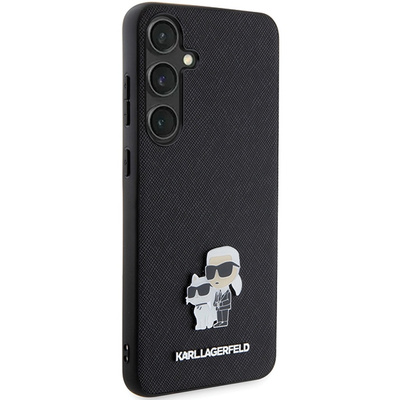 Karl Lagerfeld KLHCS24SPSAKCMPK S24 S921 hardcase black/black Saffiano Karl &amp; Choupette Metal Pin