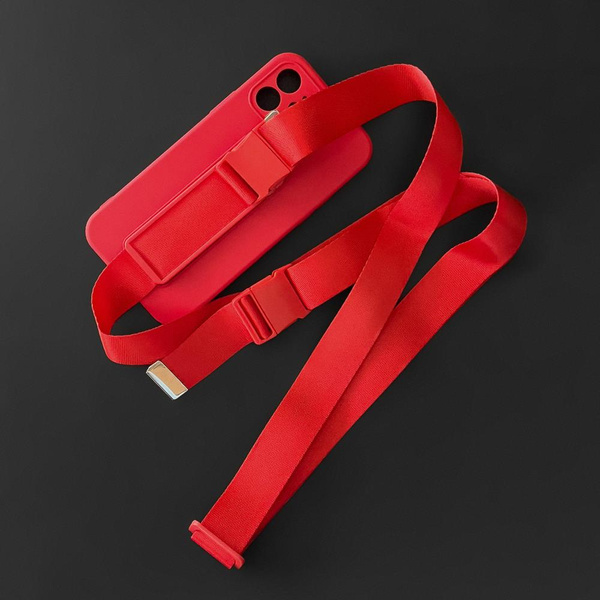 Rope Case Silicone Cover with Lanyard Purse Lanyard Strap for Xiaomi Redmi Note 11 Pro Pink