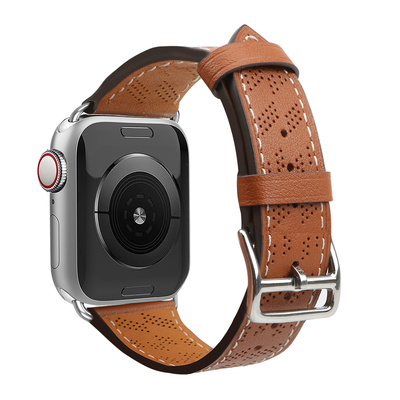 Armband Leder für Apple Watch 38 / 40 / 41 mm Band Armband - braun