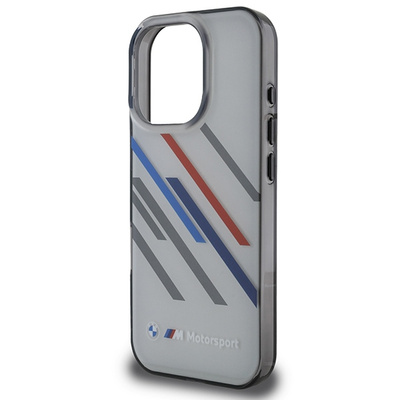 BMW Motosport IML Random Stripes iPhone 16 Pro Max Case - Gray