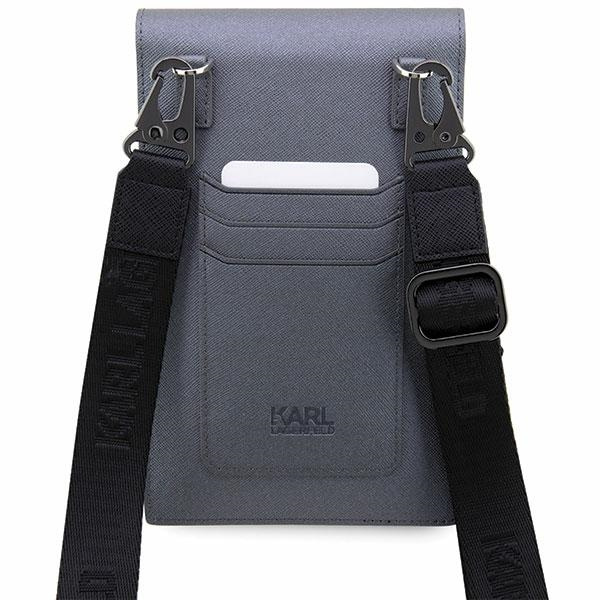 Karl Lagerfeld Handtasche KLWBSAKCPMG Silber/Silber Saffiano Karl & Choupette