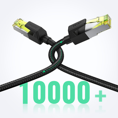Kabel Ugreen NW150 80420 Ethernet RJ45 Cat 7 10Gbps 0.5m - czarny