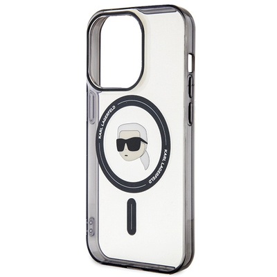 Karl Lagerfeld KLHMP15XHKHNOTK iPhone 15 Pro Max 6,7&quot; transparentes Hardcase IML Karl`s Head MagSafe
