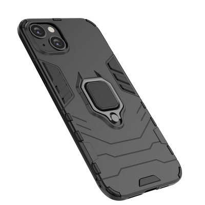 Ring Armor case for iPhone 14 Plus armored cover magnetic holder ring black