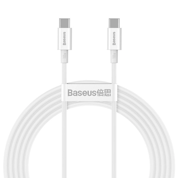[B WARE] Baseus Superior USB Typ C - USB Typ C Kabel Schnellladung / Power Delivery / FCP 100W 5A 20V 2m weiß (CATYS-C02)
