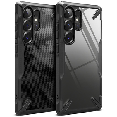 Etui Ringke Fusion X na Samsung Galaxy S25 Ultra - czarny camo