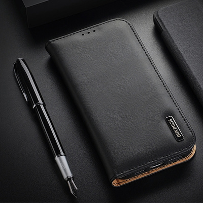 Dux Ducis Hivo echt Leder booktype case schutzhülle aufklappbare hülle für iPhone 14 Pro Max schwarz
