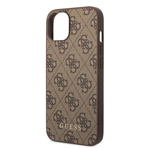 Guess GUHCP15MG4GFBR iPhone 15 Plus 6.7&quot; brown/brown hard case 4G Metal Gold Logo