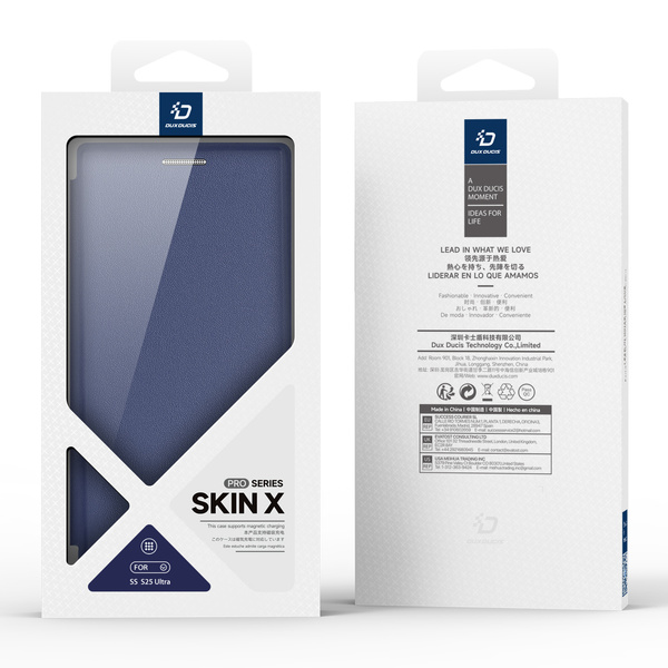 Dux Ducis Skin X Pro case for Samsung Galaxy S25 Ultra with MagSafe and wallet - blue