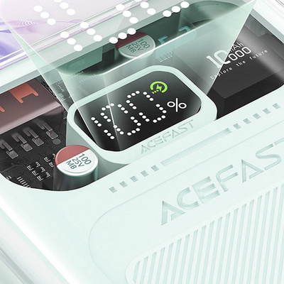 Acefast Powerbank 10000 mAh Sparkling Series Schnellladung 30 W grün (M1)