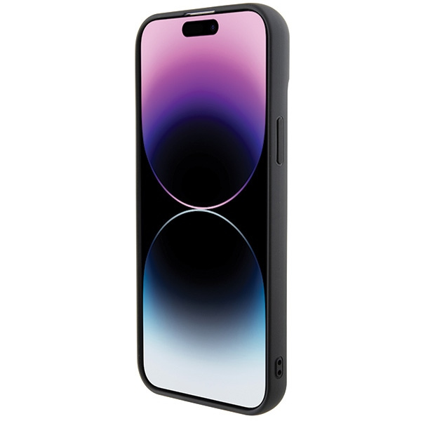 Karl Lagerfeld 3D Rubber Multi Logo Hülle für iPhone 15 Plus – Schwarz