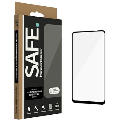 SAFE by PanzerGlass Edge-to-Edge gehärtetes Glas für Lenovo K15 Plus / Motorola Moto g22 / e32 / e32s – mit schwarzem Rahmen