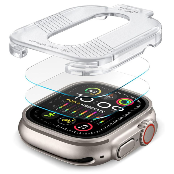 Tech-Protect Supreme gehärtetes Glas SET 2-PACK für Apple Watch Ultra 1/2 (49 mm) – transparent