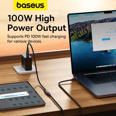 Baseus B0063370C111-00 USB-C - USB-C cable 4K 60Hz 100W 5A 10Gb/s 0.5m - black
