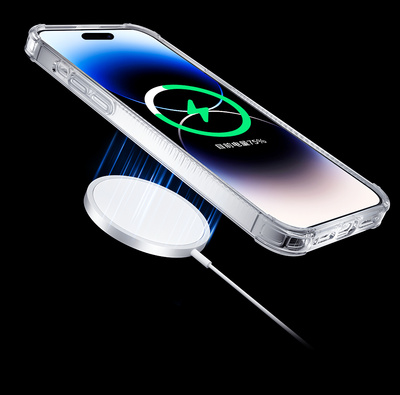 Kingxbar PQY Go Out Series magnetic case for iPhone 14 Plus MagSafe silver