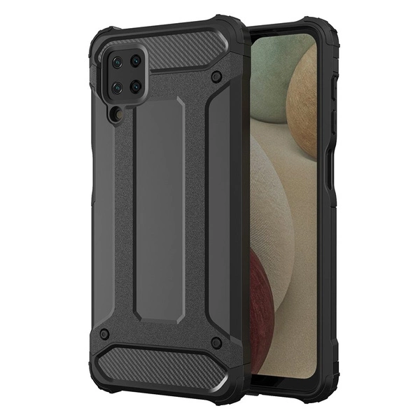 Hybrid Armor Case Tough Rugged Cover for Samsung Galaxy A12 / Galaxy M12 black