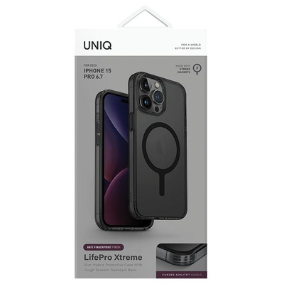 Etui UNIQ LifePro Xtreme Magclick Charging do iPhone 15 Pro Max - czarne