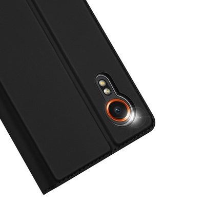Dux Ducis Skin Pro Hülle mit Klappe und Kartenfach für Samsung Galaxy Xcover 7 - Schwarz