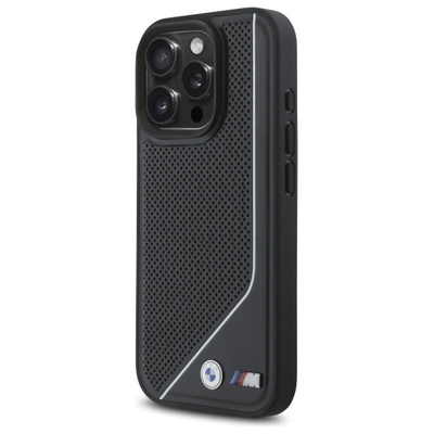 Etui BMW M Perforated Twisted Line MagSafe na iPhone 16 Pro Max - czarne