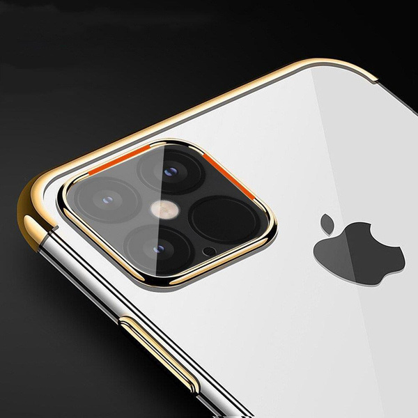 Clear Color case żelowy pokrowiec etui z metaliczną ramką iPhone 13 Pro czarny