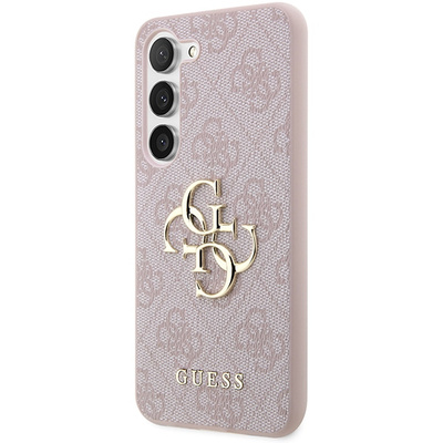 Etui Guess 4G Big Metal Logo na Samsung Galaxy S23 - różowe