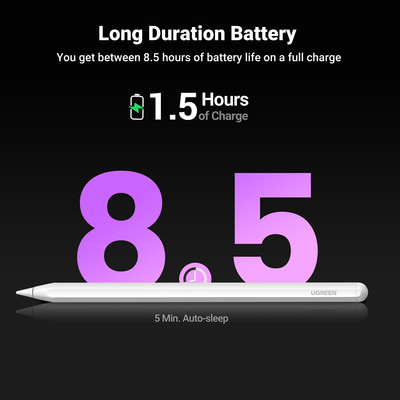 Ugreen LP653 stylus with wireless charging for iPad tablets - white