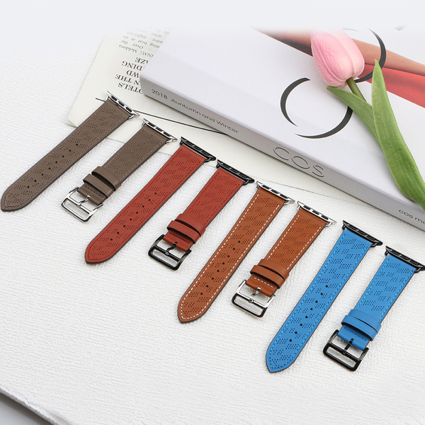Armband Leder für Apple Watch 38 / 40 / 41 mm Band Armband - braun